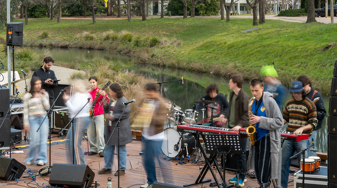 Live music at Community Day. Image: Jamie Kidston/ANU