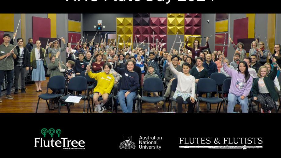 Participants at ANU Flute Day 2023. Image by Peter Hislop.