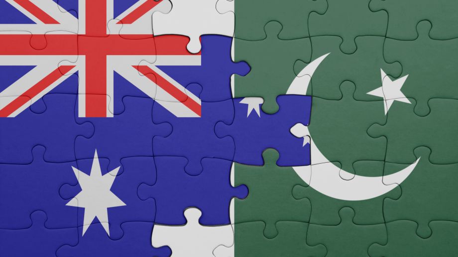 Australia Pakistan flags puzzle piece