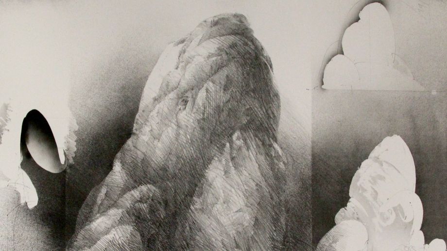 Jörg Schmeisser, Mountain in the South, 1982, lithograph, 68.5 x 52cm.