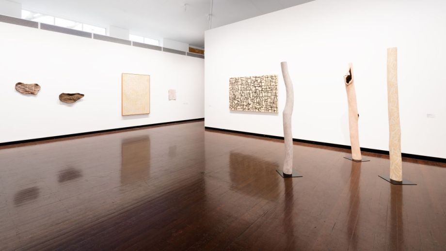  Installation view of Material Nature, Drill Hall Gallery