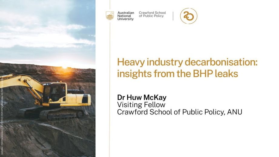 Heavy industry decarbonisation: insights from the BHP leaks