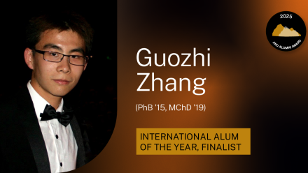 Image: Guozhi (George) Zhang (PhB '15, MChD '19). Photo by Coco Liu/ANU.