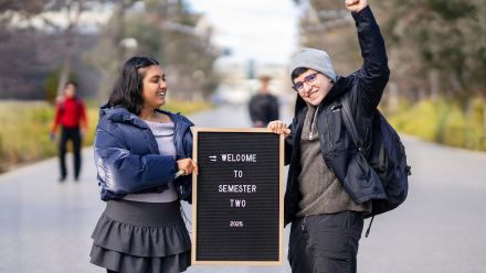 Students on campus, Acton