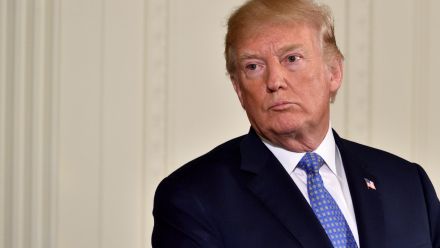 Close up of President Donald Trump