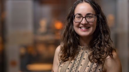 Dr Tatiana Bur with an ‘Apollonius’ Cone'