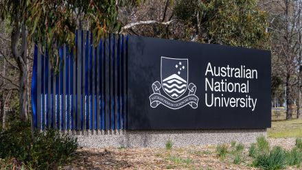 ANU signage on campus.