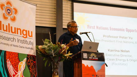 Professor Peter Yu at the Kimberley Clean Energy Forum