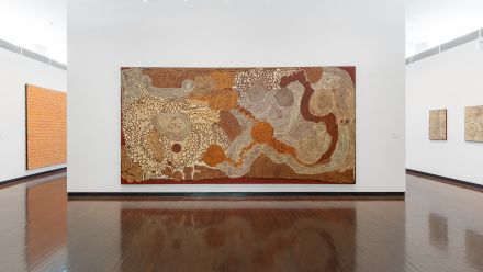 Installation view, Western Desert Sublime: The Craig Edwards Gift to the ANU, Drill Hall Gallery, 2018
