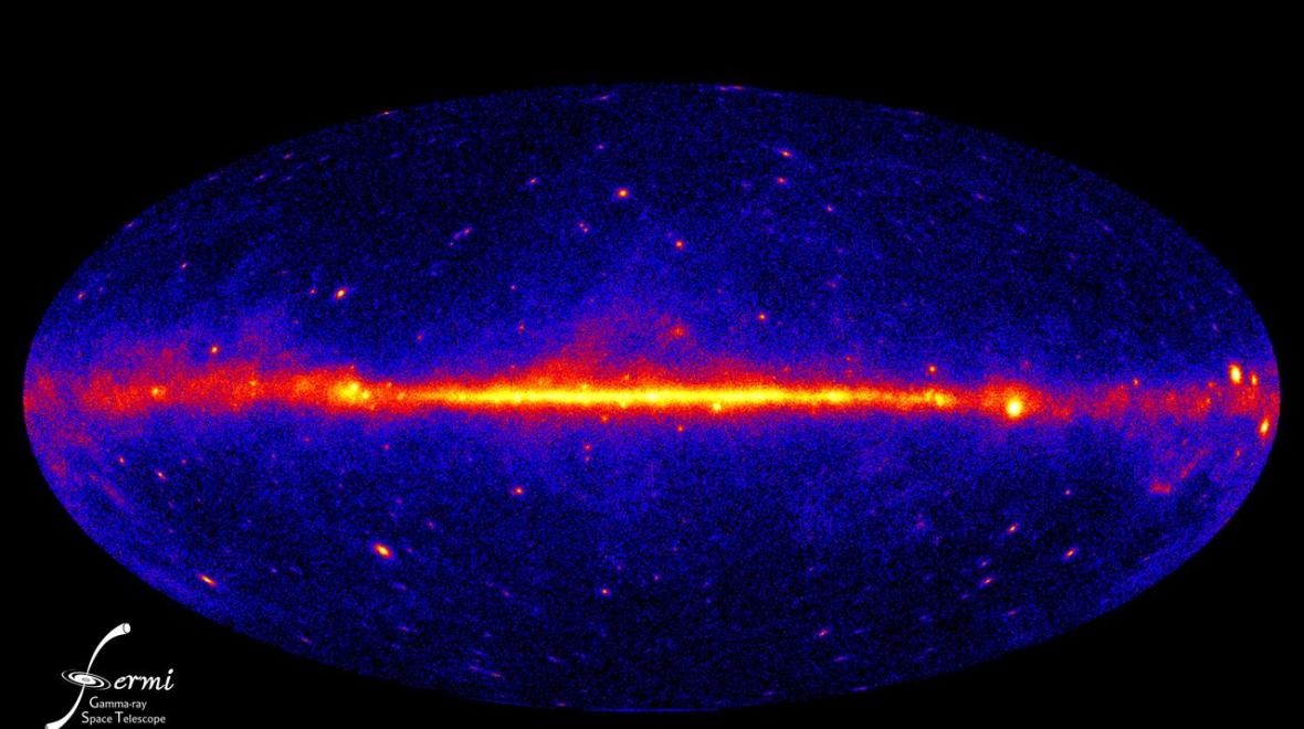 View of the gamma-ray sky. Image: NASA/DOE/Fermi LAT Collaboration