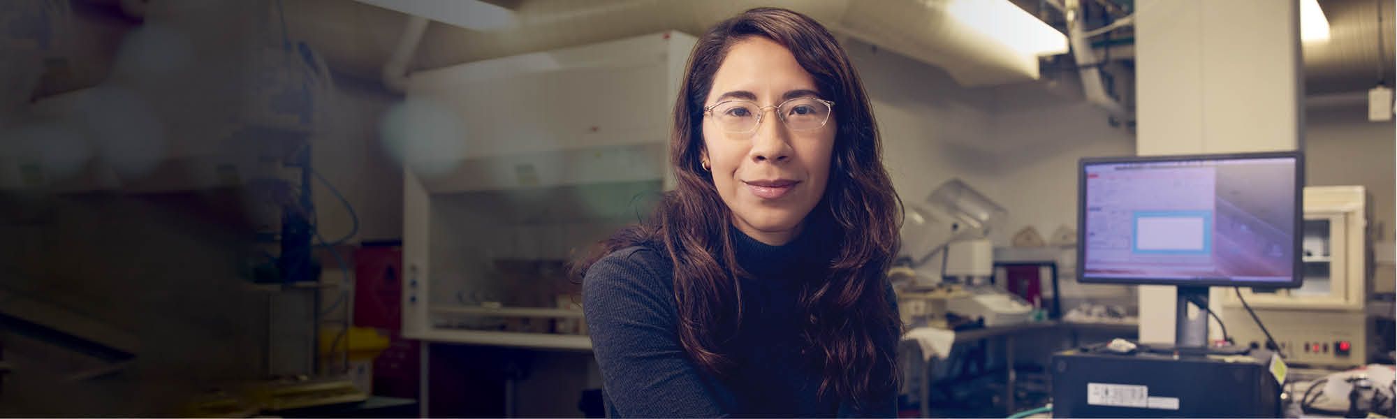 Ana in a lab