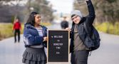 Students on ANU campus, Acton