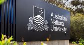 A sign that reads "Australian National University"