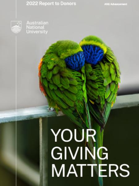2022 ANU Report to Donors (cover)