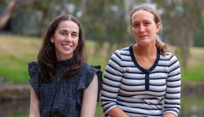 Image: Eliza Cowley and Cecilia Moriarty. Photo by ANU.