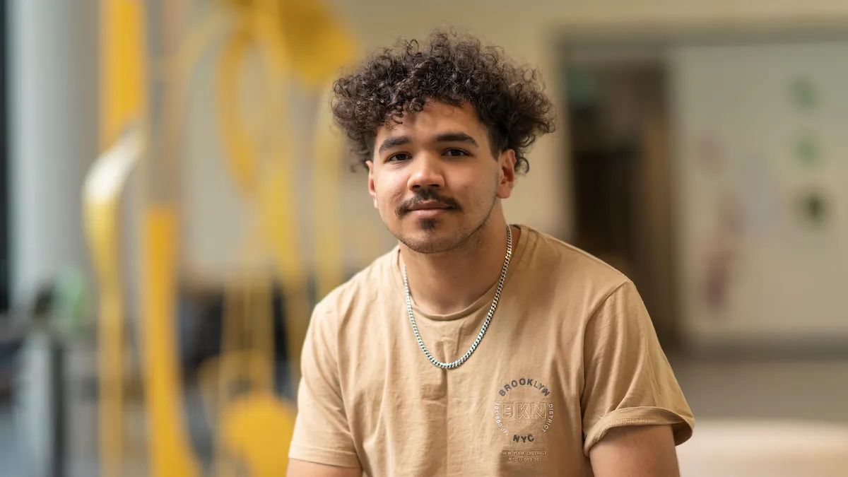 Noongar man Hunter Culbong is the first graduate from the ƵKambri Scholars Program. Photo: Jamie Kidston/ANU.