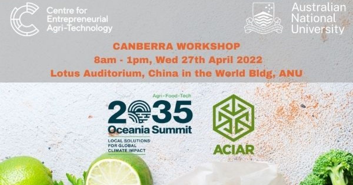 Canberra Workshop – pre-2035 Agri-Food-Tech Oceania Summit | Australian ...