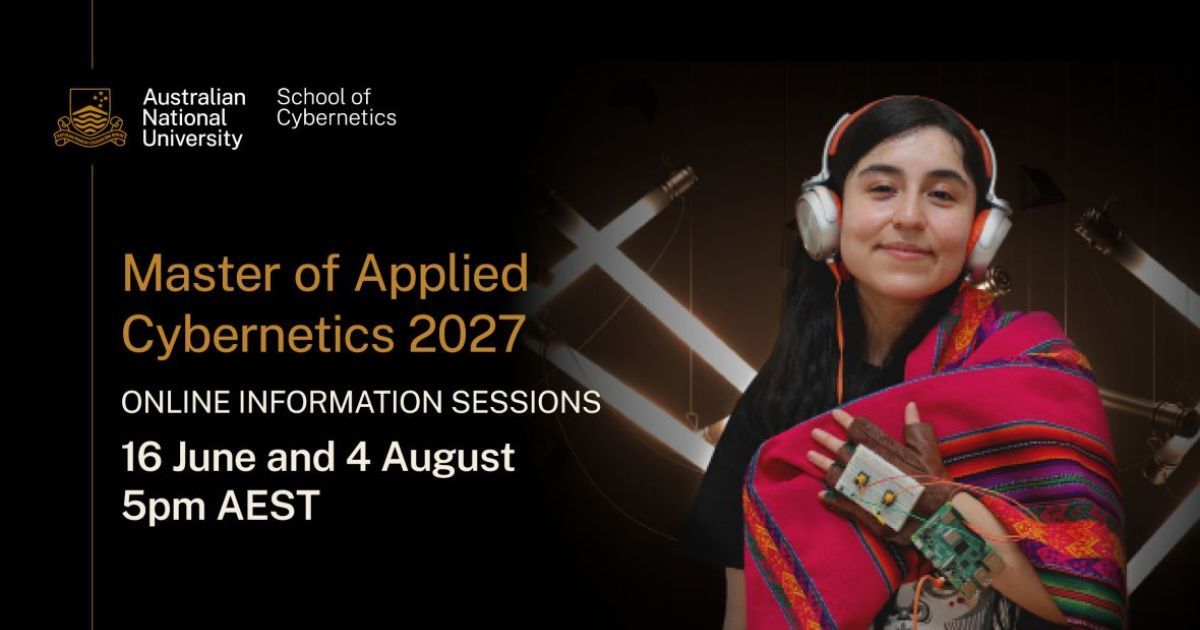 Why Study Cybernetics? Online Information Sessions on Our Master of Applied Cybernetics logo