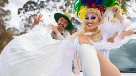 Weliton Menário Costa, who’s better known as ‘WELI’ posing with a drag queen