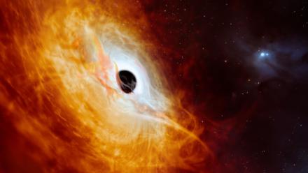 Artist's impressive of the black hole. 