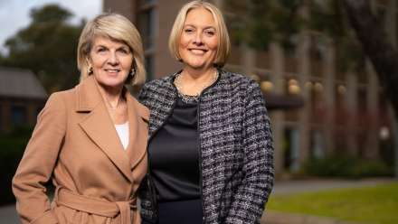 Julie Bishop and Naomi Flutter