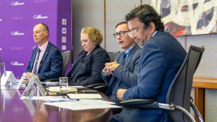 Left to right - Jeff Pope, Dr Jill Sephard, Professor Ian Langford and Professor Michael Wesley